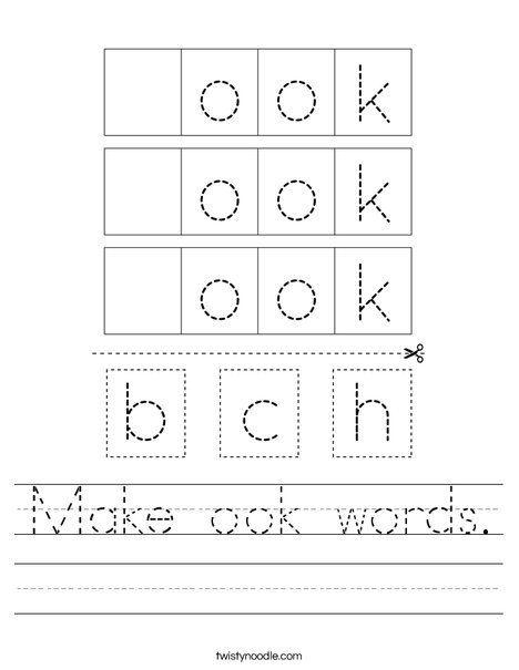 Make ook words Worksheet