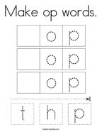 Make op words Coloring Page