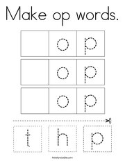 Make op words Coloring Page