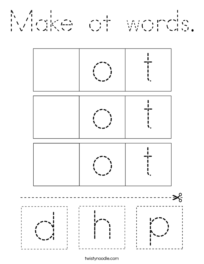 Make ot words. Coloring Page