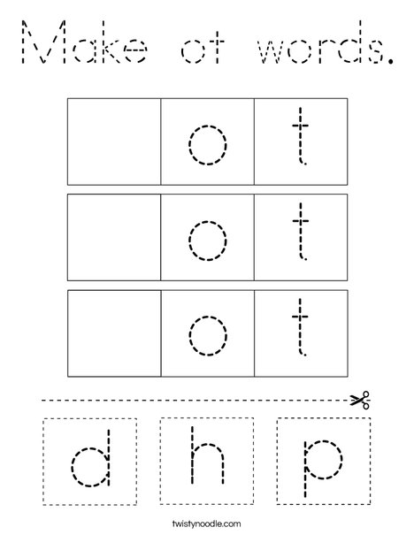 Make ot words. Coloring Page