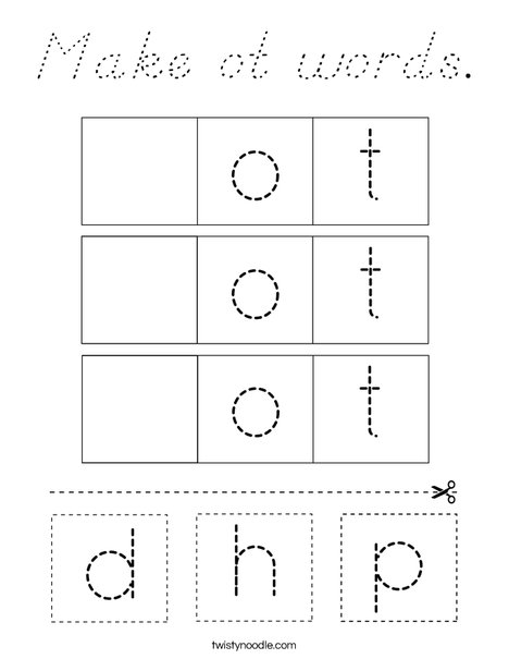 Make ot words. Coloring Page