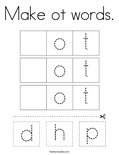 Make ot words. Coloring Page