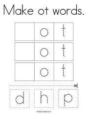 Make ot words Coloring Page