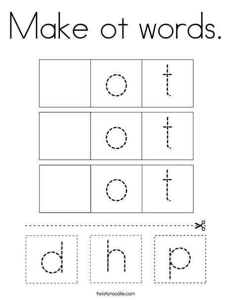 Make ot words. Coloring Page