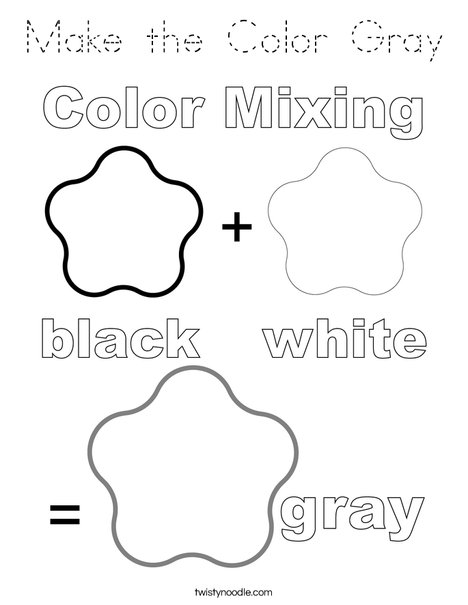 Make the Color Gray Coloring Page