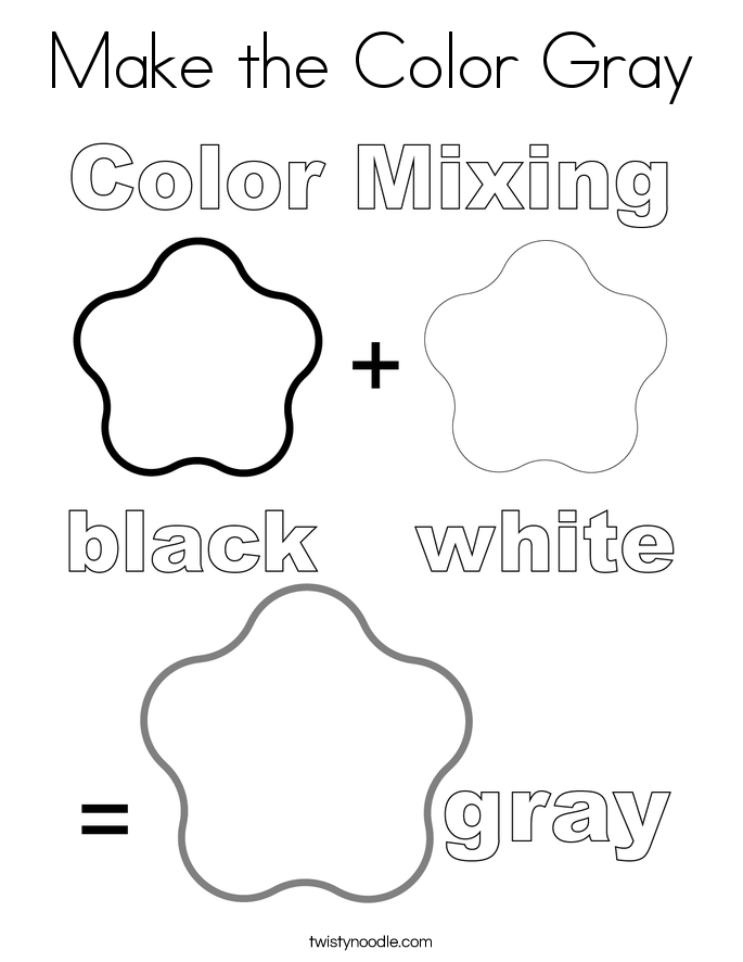 Make the Color Gray Coloring Page