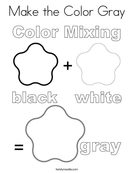 Make the Color Gray Coloring Page