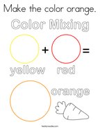 Make the color orange Coloring Page