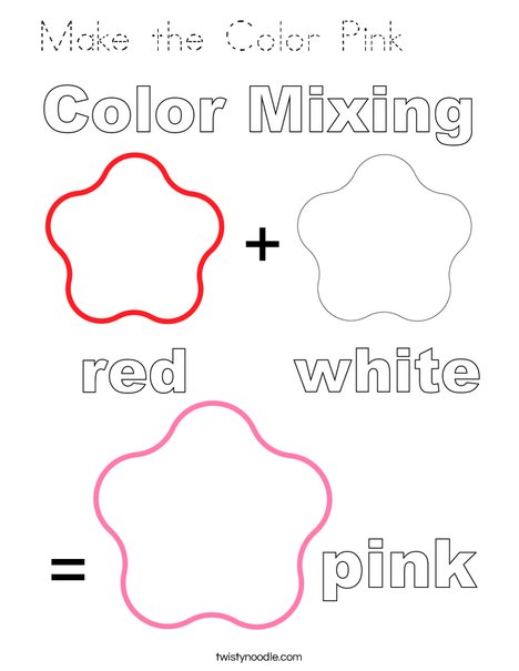 Make the Color Pink Coloring Page