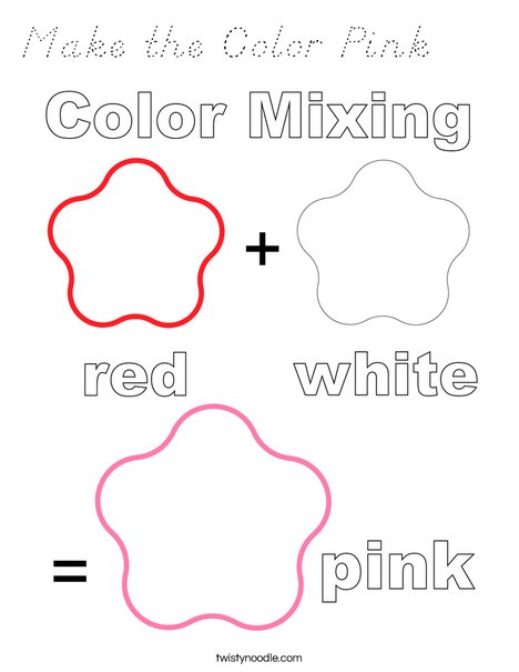 Make the Color Pink Coloring Page