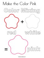 Make the Color Pink     Coloring Page