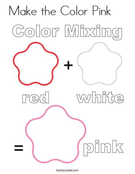 Make the Color Pink Coloring Page