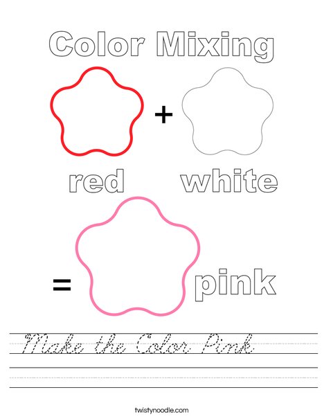 Make the Color Pink Worksheet