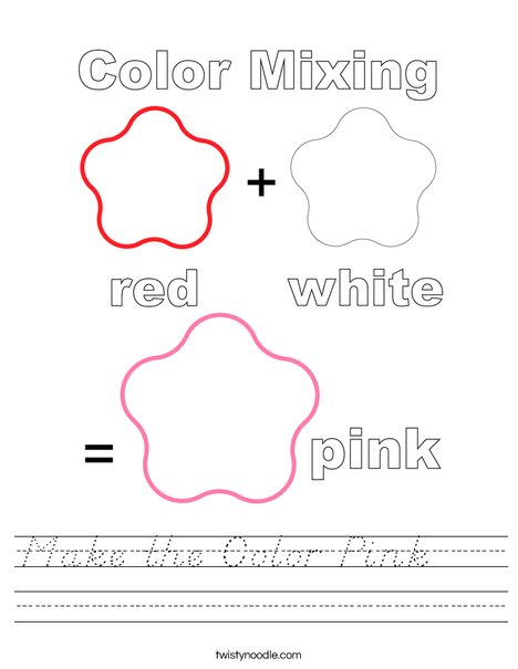 Make the Color Pink Worksheet