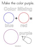 Make the color purple Coloring Page