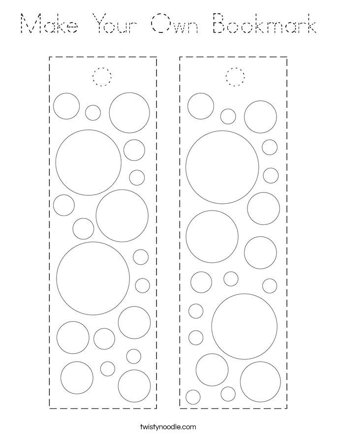 Make Your Own Bookmark Coloring Page