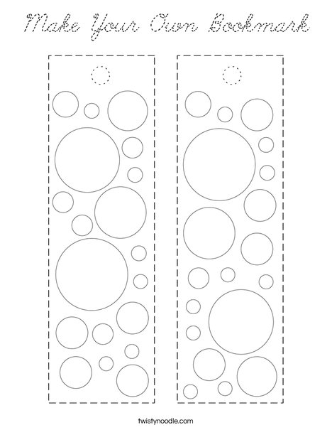 Make Your Own Bookmark Coloring Page