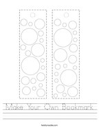 Make Your Own Bookmark Handwriting Sheet