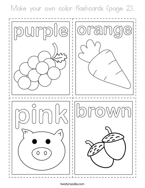 Make your own flashcards (page 2). Coloring Page