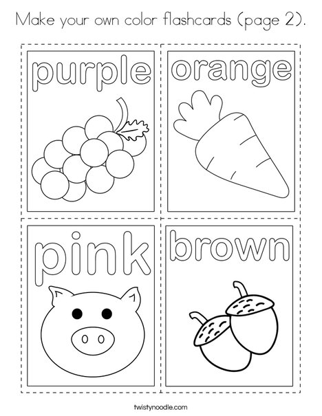 How To Make Your Own Coloring Page - Make Your Own Color Flashcards Page 2 Coloring Page Png 468x609 Q85 