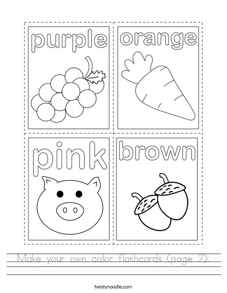 Make your own flashcards (page 2). Worksheet