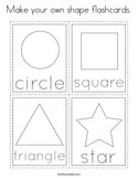 Make your own shape flashcards Coloring Page