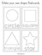 Make your own shape flashcards Coloring Page
