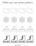 Make your own winter patterns Coloring Page