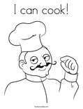 I can cook! Coloring Page