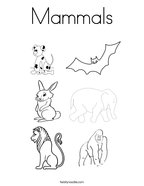 Mammals Coloring Page