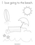 I  love going to the beach.Coloring Page