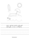 summer Worksheet