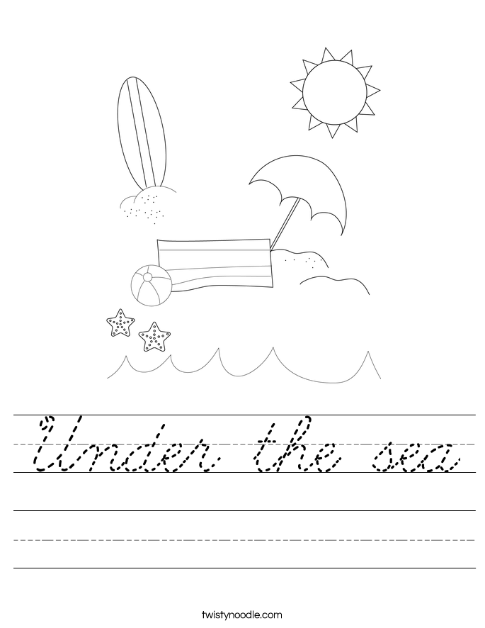 Under the sea Worksheet