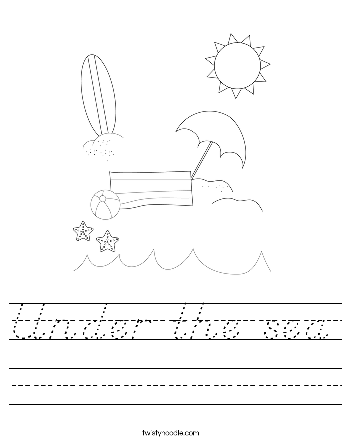 Under the sea Worksheet