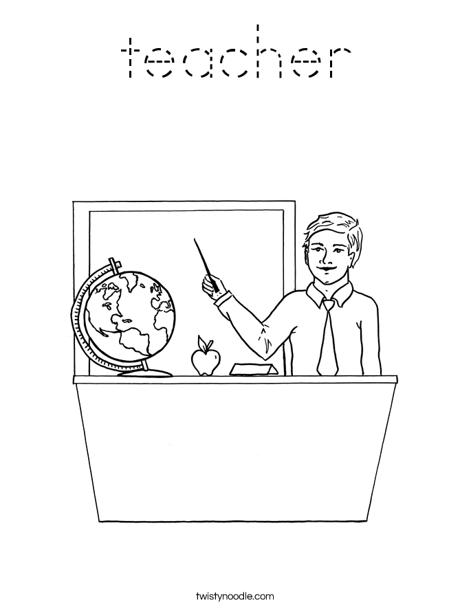 teacher Coloring Page