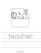 teacher Handwriting Sheet