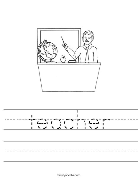 Man Teacher Worksheet