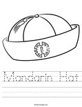 Mandarin Hat Worksheet