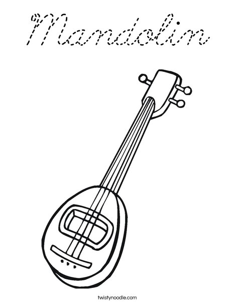 Mandolin Coloring Page