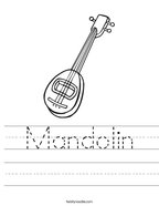 Mandolin Handwriting Sheet