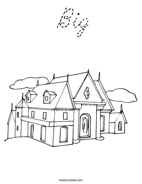 Mansion Coloring Page