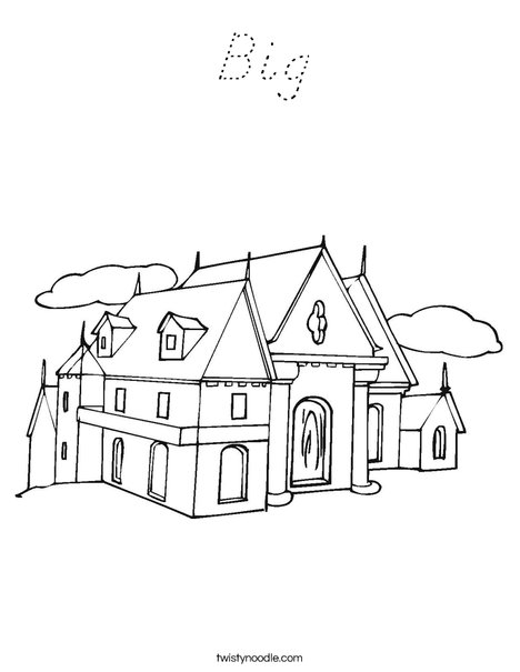 Mansion Coloring Page