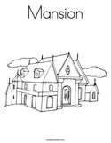 Mansion Coloring Page