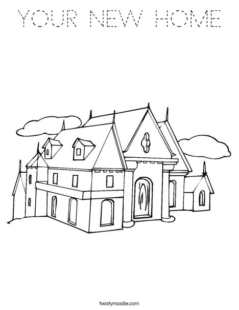 Mansion Coloring Page