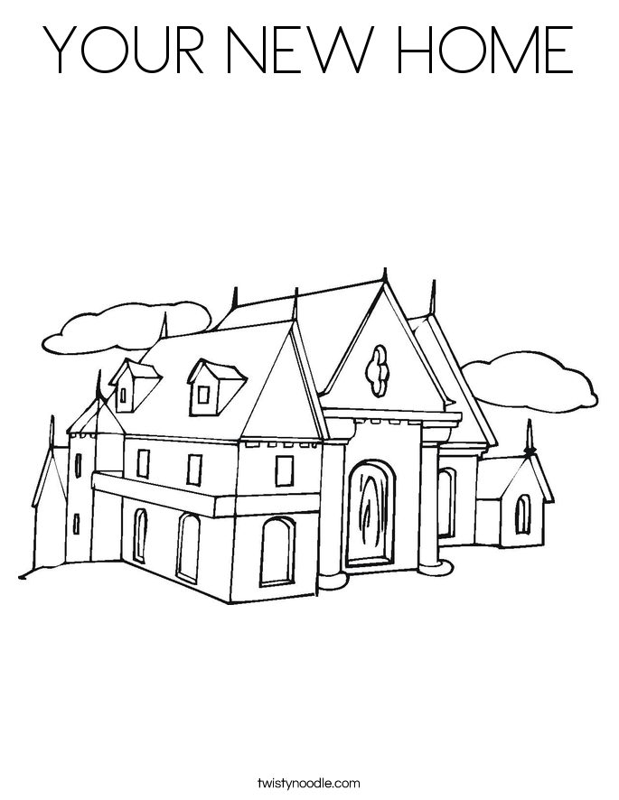YOUR NEW HOME Coloring Page