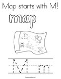 Map starts with M Coloring Page