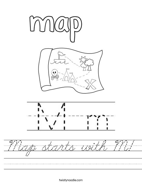 Map starts with M! Worksheet