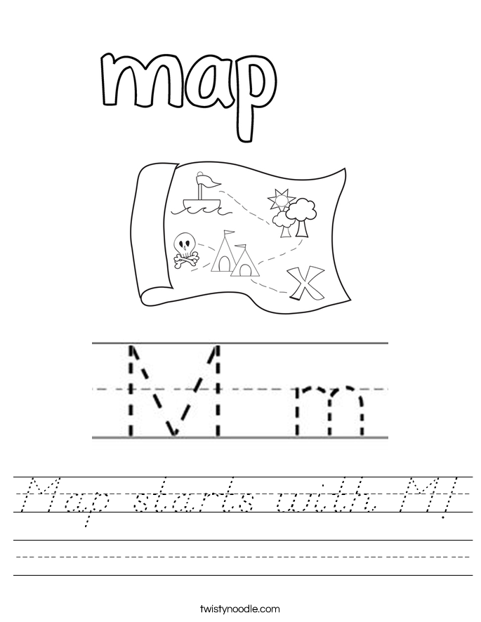 Map starts with M! Worksheet