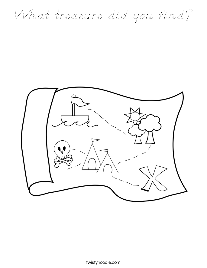 What treasure did you find? Coloring Page